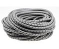 Cable Spiral Wrap Tubing, 9.6 ... 19.2mm, Polyolefin, 30m, Grey