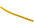 Cable Marker, Pre-printed, PVC, Czarny na żółtym, Opakowanie 250 sztuk