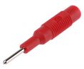 Red, Male to Female Test Connector Adapter With Brass contacts and Nickel Plated - Socket Size: 4mm
