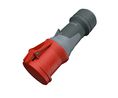 CEE Socket, Red, 5P, Cable Mount, 16mm², 63A, IP44, 400V
