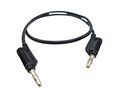 Messleitung, Bananenstecker, 4 mm, stapelbar, PVC, 32A, 60V, 2m, 2.08mm², Schwarz
