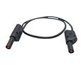 Testkabel med indragbart skydd, stackbar, Banankontakt, 4 mm, PVC, 32A, 600V, 2m, 2.08mm², Svart