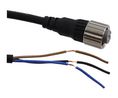 Kabelsatz, M12-Buchse - Offene Enden, 3 Leiter, 10m, IP67, Schwarz