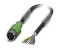 Straight Female 8 way M12 to Sensor Actuator Cable, 1.5m