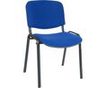 Blue Fabric Stacking Chair, 140kg Weight Capacity