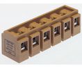 Terminal Strip, Brown, 41A, 690V, Poles - 12, Pack of 5 pieces