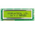 Displaytech 162F-FC-BC-3LP Alphanumeric LCD Display, Black on White, 2 Rows by 16 Characters, Transflective