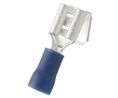 Spade Connector, Partially Insulated, Blue, 1.5 ... 2.5mm², Plug / Socket, Pack of 100 pieces
