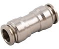 Fitting, Ø10 mm, Push-In Connector, Ø8 mm, Push-In Connector, Brass, 40.5mm, Pack of 10 pieces