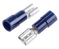 Spade Connector, Partially Insulated, Blue, 1.5 ... 2.5mm², Socket, Pack of 100 pieces