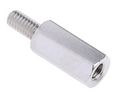 Standoff, Male - Female, 15mm, M4, Brass, Pack of 50 pieces