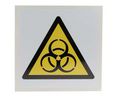 Safety Label, Square, Black / Yellow / White, Polyvinyl Chloride (PVC), Warning, 1pcs