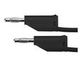 Test Lead Banana Plug, 4 mm, Stackable PVC 16A Nickel-Plated 1m 1mm² Black