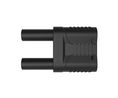 Test Adapter 2x Banana Plug 4 mm - 2x Banana Socket 4 mm 32A 1kVAC 1kVDC 48.5mm Black