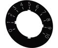 Labeling Plate 40mm Number Scale Disc Black Siemens 3SU1 Potentiometers, Pack of 10 pieces