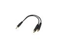 Adaptery audio, Prosty, Wtyk 3,5 mm - Gniazdo 2x 3,5 mm