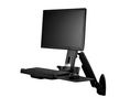Monitorarm für Wandmontage mit Tastaturablage, Wand, 8kg, 24" (61 cm), Unterstützte Displays - 1, Schwarz