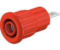 Banana Socket Red 4 mm Brass Nickel 1kVAC 1kVDC 24A Blade Terminal, 4.8 x 0.8 mm Pack of 2 pieces