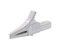 Safety Crocodile Clip 1kV 32A Nickel-Plated Brass White