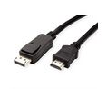 Video Cable, DisplayPort Plug - HDMI Plug, 1920 x 1080, 1m