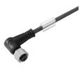 Cordset, M12 Socket - Bare End, 4 Conductors, 5m, IP68 / IP67 / IP66 / IP65, Black