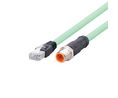 ifm electronicEVC, 500mm Cat5e, Green M12 to Male RJ45 Male, Shielded, Terminated Polyurethane Sheath