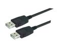 USB 2.0, Male USB Type A Male to Male, 5 m, 5m, USB 2.0, Schwarz
