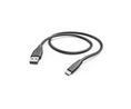 Hama USB 2.0, Male USB A to Male USB C, 480Mbps, 1.5m, Black