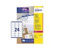Avery White Adhesive High Visibility Label Sheet, Pack of 100Sheets