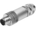 Connector, 0.14 ... 0.75mm², M12, 4-Pin, D-Coded, 0 ... 250V, IP67 Fieldbuses