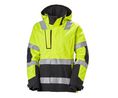 LUNA Black, Green, White, Yellow Unisex Hi Vis Winter Jacket, XL