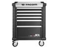 Facom 6 Drawer Steel Wheeled, 140kg, 569x60x421mm