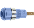 Bananuttag Blå 2 mm Mässing Guld 600VAC 600VDC 10A Bladterminal, 2,8 x 0,8 mm Paket med 2 delar