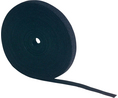 Hook and Loop -nippuside kelassa 25m x 25mm Kangas / Polyamidi Musta