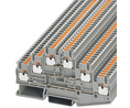 Multi-level terminal block, Push-In, 6 Poles, 500V, 20A, 2.5mm², Grey, Pack of 10 pieces