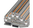 Multi-level terminal block, Push-In, 6 Poles, 500V, 20A, 2.5mm², Grey, Pack of 5 pieces