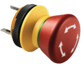 Emergency stop push-button 2NC IP65 Quick Connect Terminal, 2.8 x 0.8 mm / Soldering LUMOTAST 22