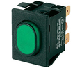 Valaistu painikekytkin ON-OFF 2NO 250 VAC LED Vihreä