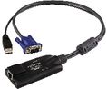 KVM Adapter, 1x VGA Plug / 1x USB-A Plug - 1x RJ45 Socket