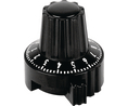 Locking knob with scale 22.8mm Black Plastic Without Indication Line Rotary Potentiometer & Switch Panel Control Systems