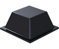 Rubber Feet, Square, 12.6x12.6x5.8mm, 65 Shore A, Black