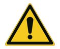 Segnaletica di sicurezza ISO - Segnale di avvertenza generale, Triangular, Nero su giallo, Poliestere, Avviso, 1pz.