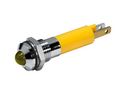 LED Indicator, Yellow, 1.1cd, 24V, 8mm, IP67