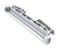 Endstück mit Fuss für DIN-Schienenhalterung, Euro, 11.4x119.5x26.6mm, Grau, Polyamid, IP20