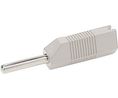 Banana Plug Insulated Unshrouded Stackable 4 mm Brass Nickel 50VAC 50VDC 16A Screw Terminal White