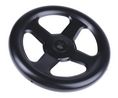 Black Steel Hand Wheel, 200mm diameter