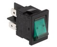 Tuimelschakelaars, 10 A, 2NO, 250V, AAN-UIT, IP66, Zwart/groen