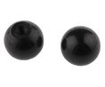 Black Ball Clamping Knob, M4, Threaded Hole, M4, Black, Pack of 10 pieces