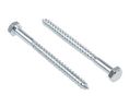 Hex Coach Screw, Steel Bright Zinc Plated, 8mm x 100mm, Pack of 25 pieces