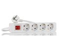 1.5m 4 Socket Schuko Extension Lead, 250 V, IP20 1.5m Blanc